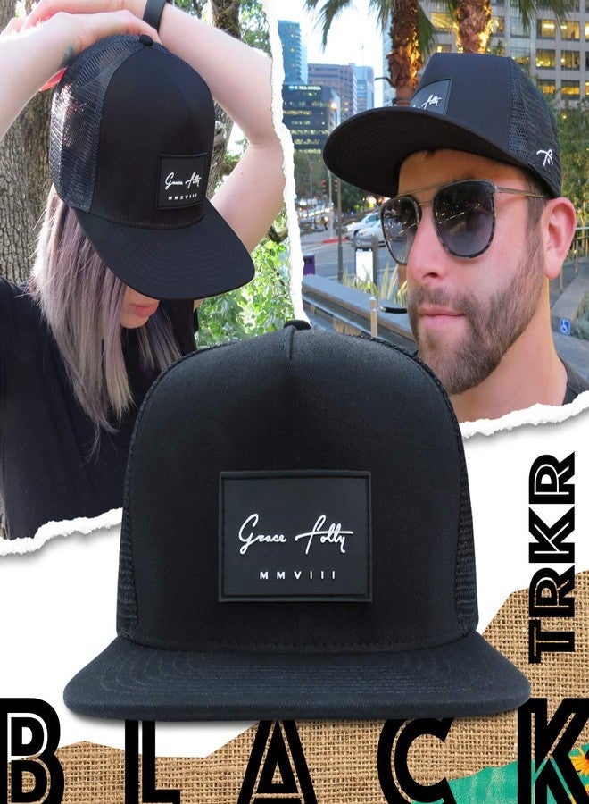 Grace Folly Trucker Hat for Men & Women. Snapback Mesh Caps (US, Alpha, One Size, One Size, Black) - Image 5